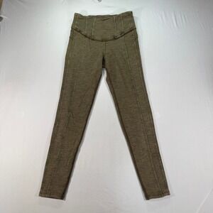 FP Movement Free People High Waisted Leggings Women's Small Green Heathered Knit